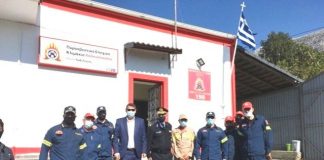 Επιθεώρηση του Πυροσβεστικού Κλιμακίου Χαλκιοπούλων από τον Υπαρχηγό της Πυροσβεστικής