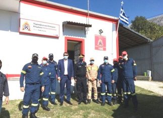 Επιθεώρηση του Πυροσβεστικού Κλιμακίου Χαλκιοπούλων από τον Υπαρχηγό της Πυροσβεστικής