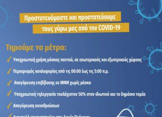 Ποια μέτρα ισχύουν στον Δήμο Ναυπακτίας από την Τρίτη 3 Νοεμβρίου
