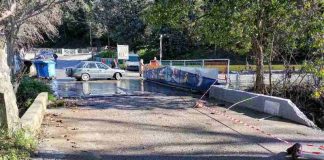 Διακοπή κυκλοφορίας στα Δύο Ρέματα – Ετοιμόρροπη γέφυρα