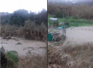 Προβλήματα από την κακοκαιρία στα Δύο Ρέματα – Έσπασε και ο αγωγός της αποχέτευσης