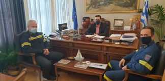Συνάντηση του Γ. Παπαναστασίου με το νέο Διοικητή Πυροσβεστικών Υπηρεσιών Αιτωλοακαρνανίας