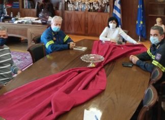 Συνάντηση της Μαρίας Σαλμά με τους νέους Διοικητές της Πυροσβεστικής Υπηρεσίας Αιτωλοακαρνανίας και Μεσολογγίου