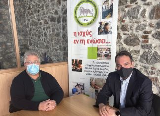Συνάντηση Παπαθανάση με τον Πρόεδρο της Ομοσπονδίας Επαγγελματοβιοτεχνών Ναυπακτίας