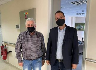 Επίσκεψη Θανάση Παπαθανάση στο Νοσοκομείο Μεσολογγίου