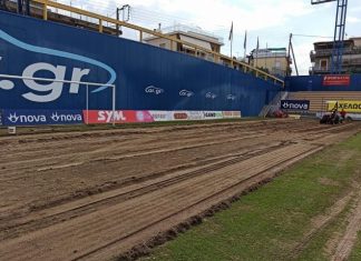 Παναιτωλικός : Βελτιώνει το χλοοτάπητα του γηπέδου