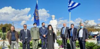 H προτομή του απελευθερωτή της Κορυτσάς στρατηγού Δημ. Θεοδωράκη κοσμεί το Μεσολόγγι