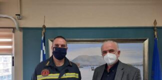 Επίσκεψη του νέου Διοικητή Πυροσβεστικών Υπηρεσιών Αιτωλοακαρνανίας στο Δήμαρχο Μεσολογγίου