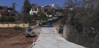 Eργασίες για τη διάνοιξη δρόμων στο 16ο Δημοτικό Σχολείο Αγρινίου