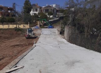 Eργασίες για τη διάνοιξη δρόμων στο 16ο Δημοτικό Σχολείο Αγρινίου