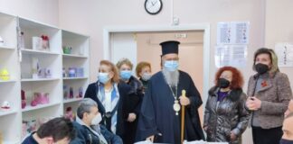 Επίσκεψη Ιερόθεου στο Εργαστήρι «Παναγία Ελεούσα» στο Μεσολόγγι