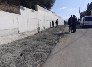 Τοιχίου αντιστήριξης από το Δήμο Αγρινίου στην κοινότητα Στράτου