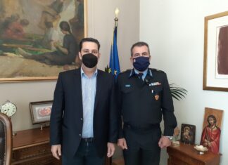 Το Δήμαρχο Αγρινίου είδε ο Διοικητής της Πυροσβεστικής στη Δυτική Ελλάδα