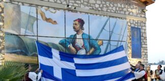 Γιορτές Εξόδου: Η τοιχογραφία του Ανδρέα Μιαούλη κοσμεί το λιμάνι του Μεσολογγίου!