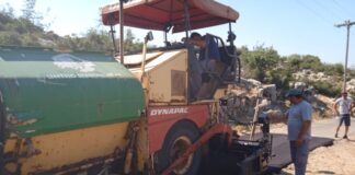 Εργασίες ασφαλτόστρωσης στη Λεπενού