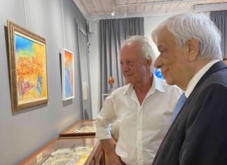 Ο Προκόπης Παυλόπουλος επισκέφθηκε την έκθεση του Fernando Pensa στο Μεσολόγγι