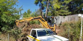 Δήμος Ξηρομέρου : Καθαρισμός του εξωτερικού χώρου της δεξαμενής Φυτειών