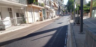 Β’ φάση εργασιών στην οδό Βαρνακιώτη, κλείνει το τμήμα από «Τρία Φανάρια» μέχρι Τρικούπη