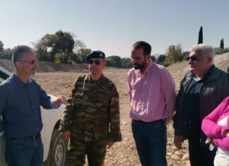 Στη μεγάλη αντιπλημμυρική παρέμβαση στην Ερμίτσα ο Νεκτάριος Φαρμάκης