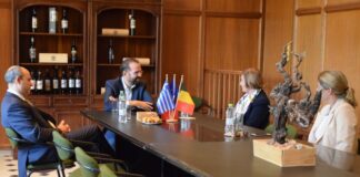 Συνάντηση Φαρμάκη με την Πρέσβη του Βελγίου