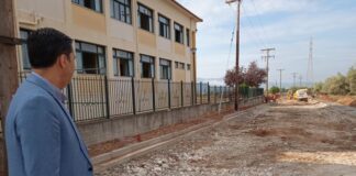 Σε εξέλιξη εργασίες περιμετρικά του Μουσικού Σχολείου Αγρινίου