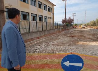 Σε εξέλιξη εργασίες περιμετρικά του Μουσικού Σχολείου Αγρινίου