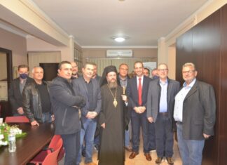 Επίσκεψη Δαμασκηνού στην Ι.Μ. Παντοκράτορος Αγγελοκάστρου και στον Ιατρικό Σύλλογο Αγρινίου