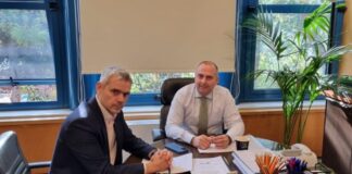 Συνάντηση Καραγκούνη – Καραγιάννη : Αρχές Δεκεμβρίου έτοιμη η πρόχειρη γέφυρα στον Εύηνο