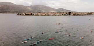 Tο 8ο πανελλήνιο πρωτάθλημα κάνοε-καγιάκ μεγάλων αποστάσεων στη λιμνοθάλασσα Μεσολογγίου-Αιτωλικού