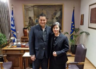 Mε το Δήμαρχο Αγρινίου συναντήθηκε η Γενική Γραμματέας του ΥΠΑΑΤ Χριστιάνα Καλογήρου