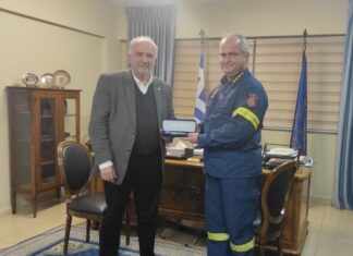 Συνάντηση Λύρου με το νέο Διοικητή της Πυροσβεστικής Υπηρεσίας Αιτωλοακαρνανίας