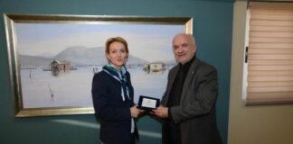 Επίσκεψη της Αλ. Σδούκου στο Δήμαρχο Μεσολογγίου Κώστα Λύρο