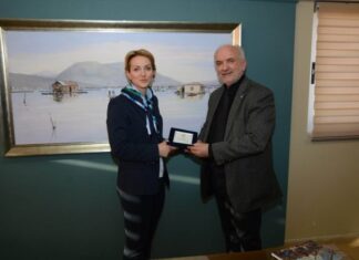 Επίσκεψη της Αλ. Σδούκου στο Δήμαρχο Μεσολογγίου Κώστα Λύρο