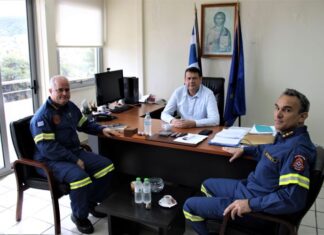 Συνάντηση Kατσούλα με το νέο Διοικητή της Πυροσβεστικής Υπηρεσίας Αιτωλοακαρνανίας