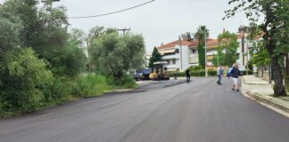 Eργασίες ασφαλτόστρωσης στην οδό Αγίου Ιωάννη Ρηγανά