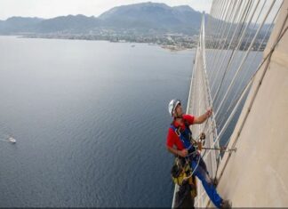 Ξεκίνησαν εργασίες αντιοξειδωτικής προστασίας των μεταλλικών επιφανειών πρόσβασης στη Γέφυρα