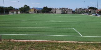 Τελευταίες πινελιές στο γήπεδο του Αγίου Ιωάννη Ρηγανά