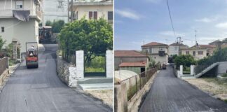 Έργο ασφαλτόστρωσης σε εξέλιξη στη Λεπενού