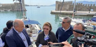 Λίνα Μενδώνη: «Πρώτη φορά εκτελούνται τόσο σημαντικά έργα στη Ναύπακτο»