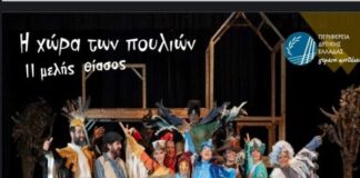 Μεσολόγγι: Η παιδική θεατρική παράσταση «Η χώρα των πουλιών» στο 2ο Δημοτικό Σχολείο την Κυριακή