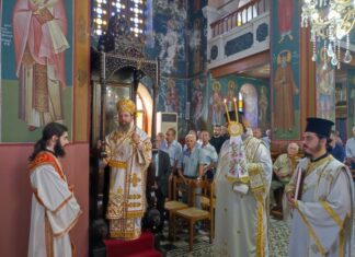 Ο Μητροπολίτης Αιτωλίας και Ακαρνανίας Δαμασκηνός στη Στάνο Αμφιλοχίας