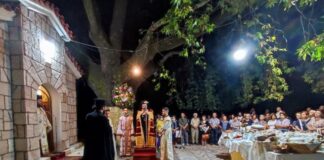 Ο εσπερινός του Αγίου Ιωάννου του Βραχωρίτου στο Αγρίνιο