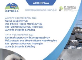 Διημερίδα για τα Όρνια και την καταπολέμηση των δηλητηριασμένων δολωμάτων στο Εθνικό Πάρκο Μεσολογγίου