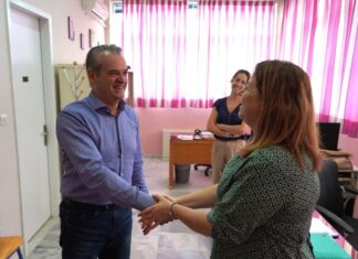 Επίσκεψη του Κώστα Πιστιόλα στο Εργαστήρι «Παναγία Ελεούσα»