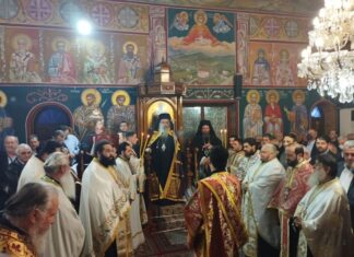 H εορτή της Αγίας Αικατερίνης στα Τριαντεΐκα χοροστατούντος του Επισκόπου Ταλαντίου κ. Επιφανίου