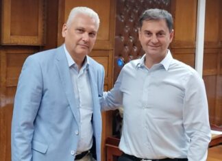 Συνάντηση Φωκίωνα Ζαΐμη με τον υφυπουργό Οικονομικών Χάρη Θεοχάρη