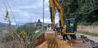 Δήμος Αγρινίου : Τοιχίο αντιστήριξης στο δρόμο προς την κοινότητα του Αγίου Νικολάου