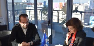Συνάντηση του Νεκτάριου Φαρμάκη με την Πρέσβη της Γαλλίας
