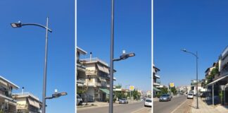 Mε φωτιστικά led και η οδός Εθνικής Αντιστάσεως