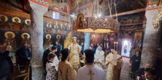 Αρχιερατική Θεία Λειτουργία στην Ιερά Μονή Λιγοβιτσίου